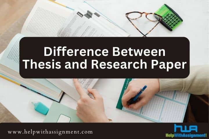 difference between thesis and research paper