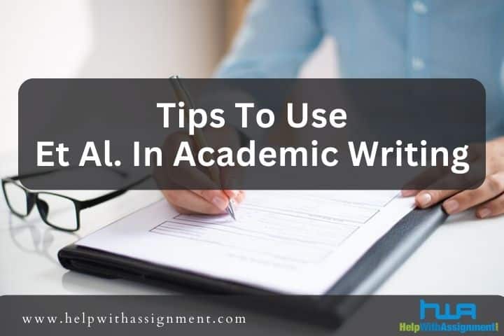 et al in academic writing